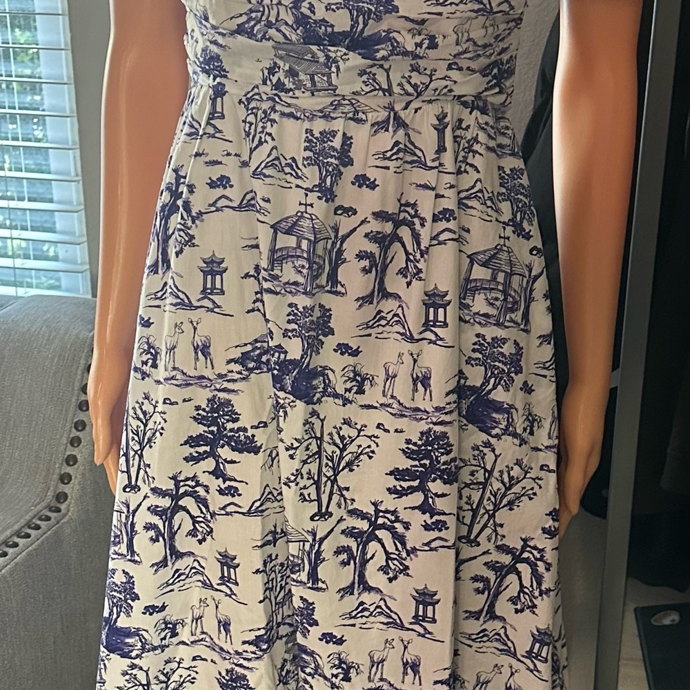 Few Moda o.p.t Classic Dress Blue Toile - Picture 8 of 9